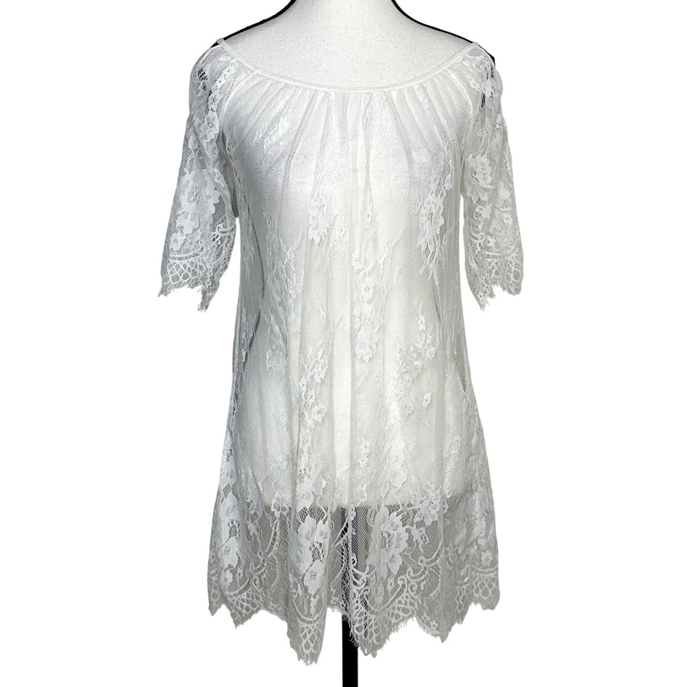 Avidlove Lace Tunic Dress Top Women S Sheer Fairycore Ethereal Romantic Festival